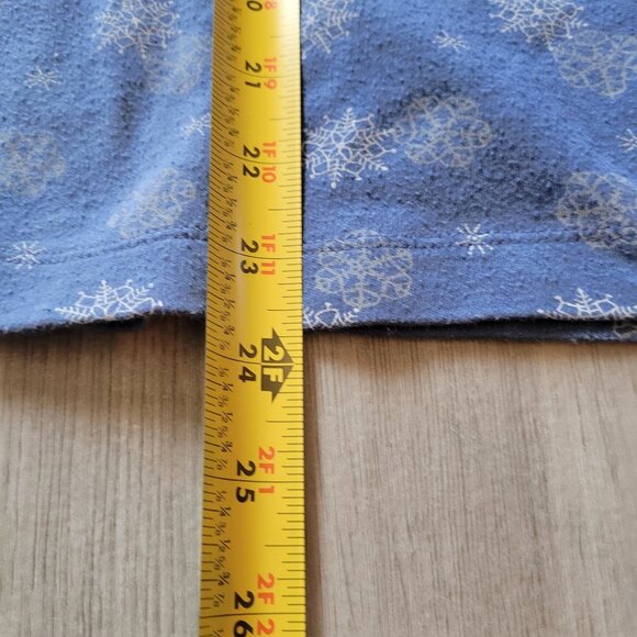 Croft & Barrow Womens M Blue Snowflake Print Pajama Set - Picture 7 of 7